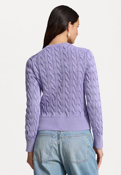 Polo Ralph Lauren CABLE KNIT COTTON CARDIGAN - Neuletakki - lavender