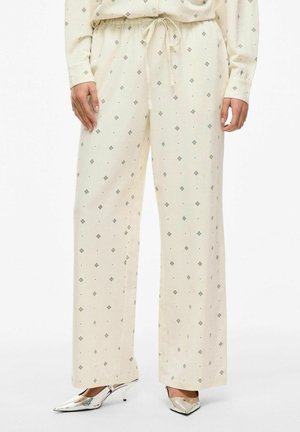 MID WAIST - Trousers - light natural melan