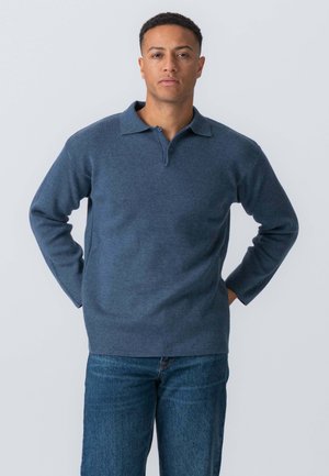 Langærmet T-shirt - ocean blue