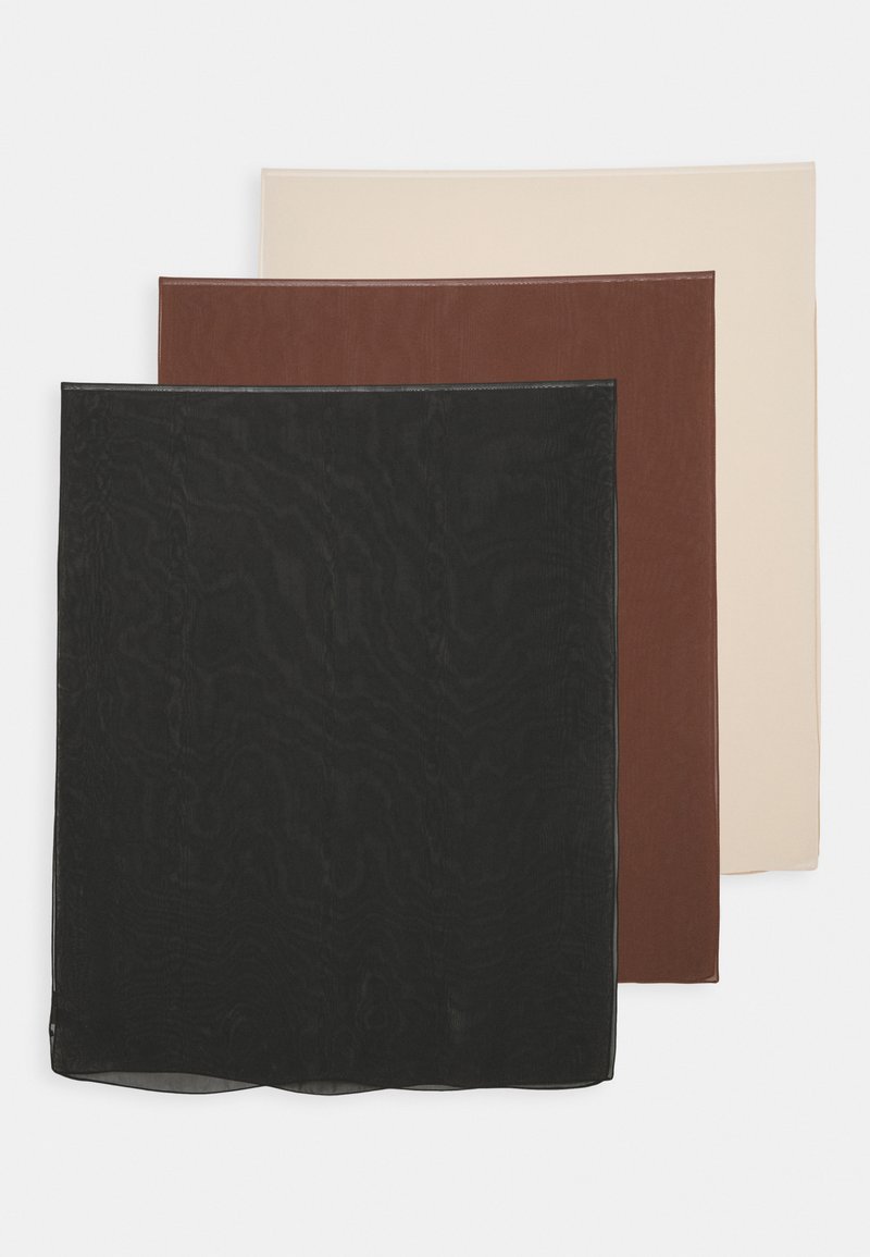 Anna Field by Zalando - 3 PACK - Fejkendő - black/brown/off-white, Nagyítás