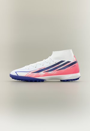 adidas Performance, F50 HYPERFAST LEAGUE MID TF - Turf football boots - footwear white/solar purple/solar turbo