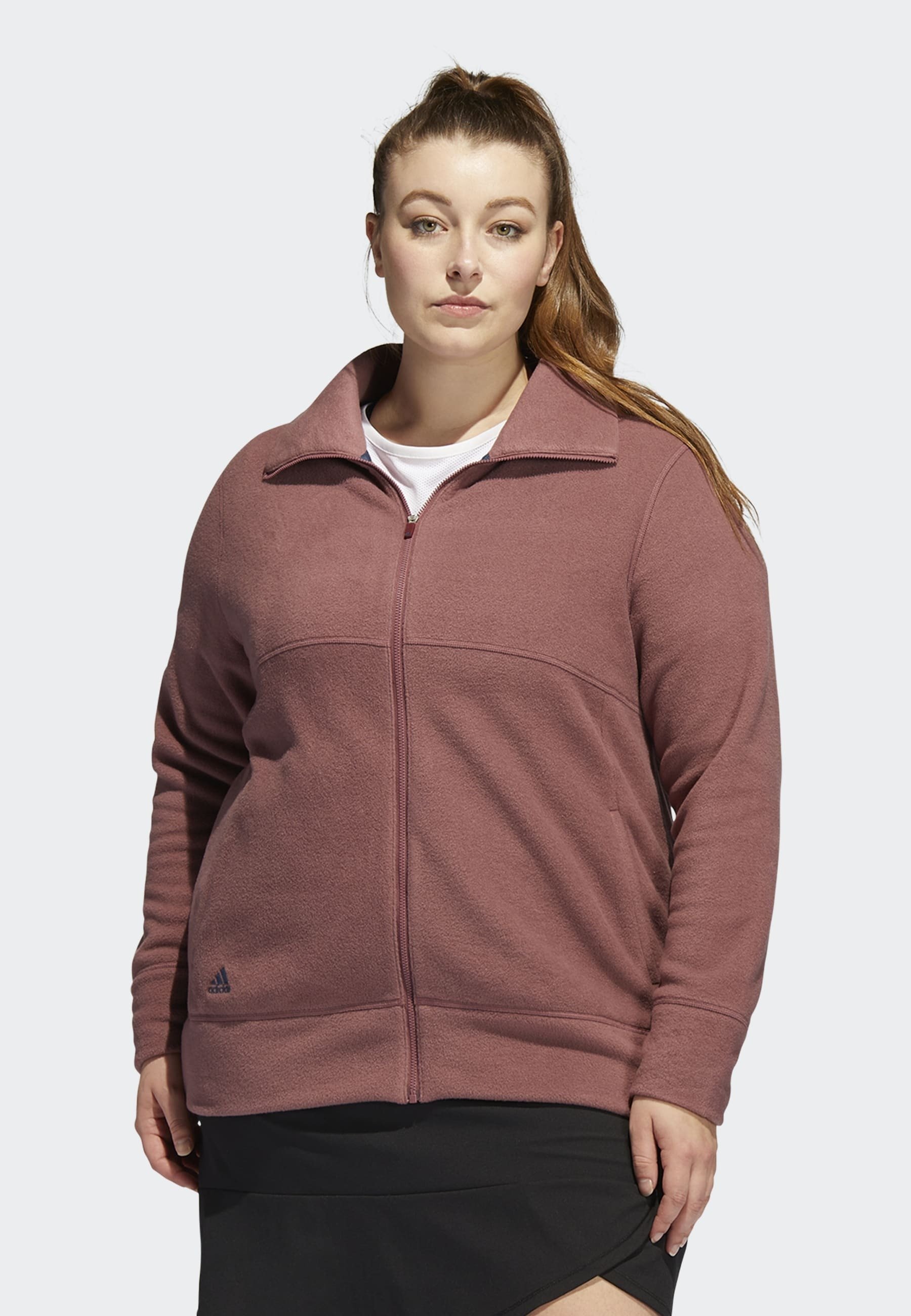 Adidas Polar Fleece Jacket (Plus Size) Golf - Womens - Red