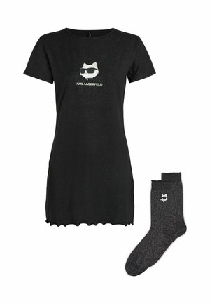 KARL LAGERFELD, IKON GLITTER GIFT SET - Chemise de nuit / Nuisette - black