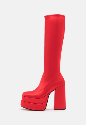 Steve Madden CYPRESS - Stivali con plateau - red