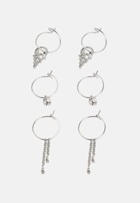 HOOP DROP UNISEX 3 PACK - Brincos - silver-coloured