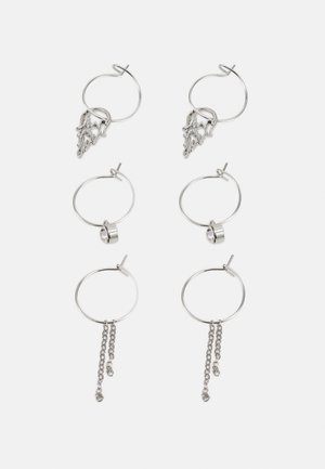 HOOP DROP UNISEX 3 PACK - Brincos - silver-coloured