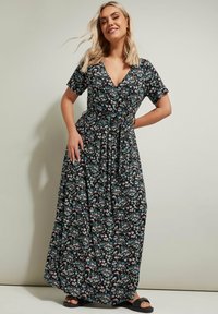 Yours Clothing FLORAL PRINT  - Maksimekko - black