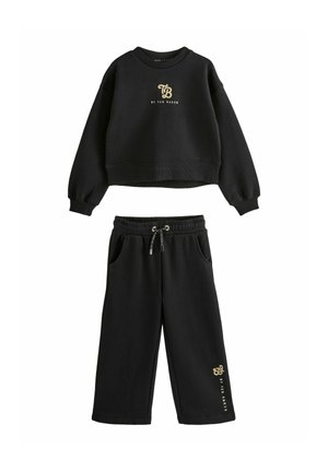 2 PIECE VARSITY AND WIDE SET - Tracksuit - black