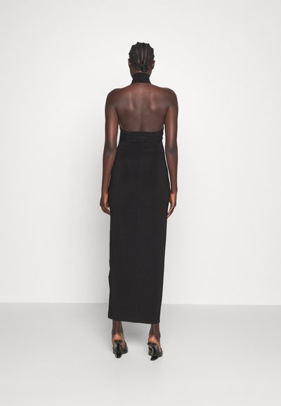 Norma Kamali HALTER TURTLE SIDE SLIT GOWN - Φόρεμα από ζέρσεϊ - black
