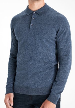 Polo - mottled dark blue