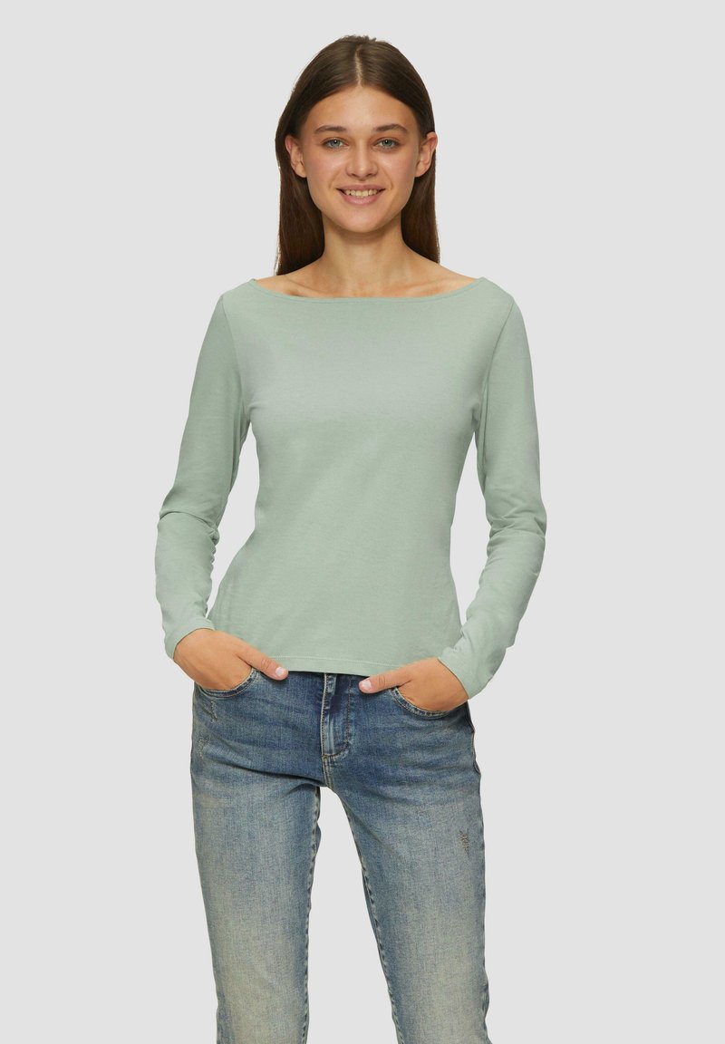 QS MIT U-BOOT-AUSSCHNITT - Longsleeve - salbeigrün