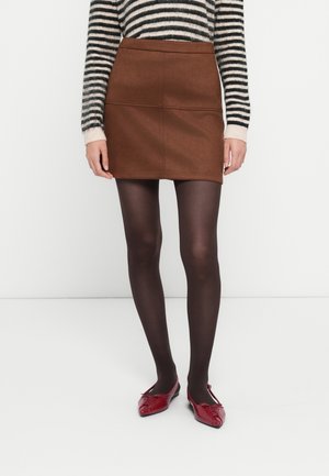 PCRAKEL MINI SKIRT - Minirock - downtown brown