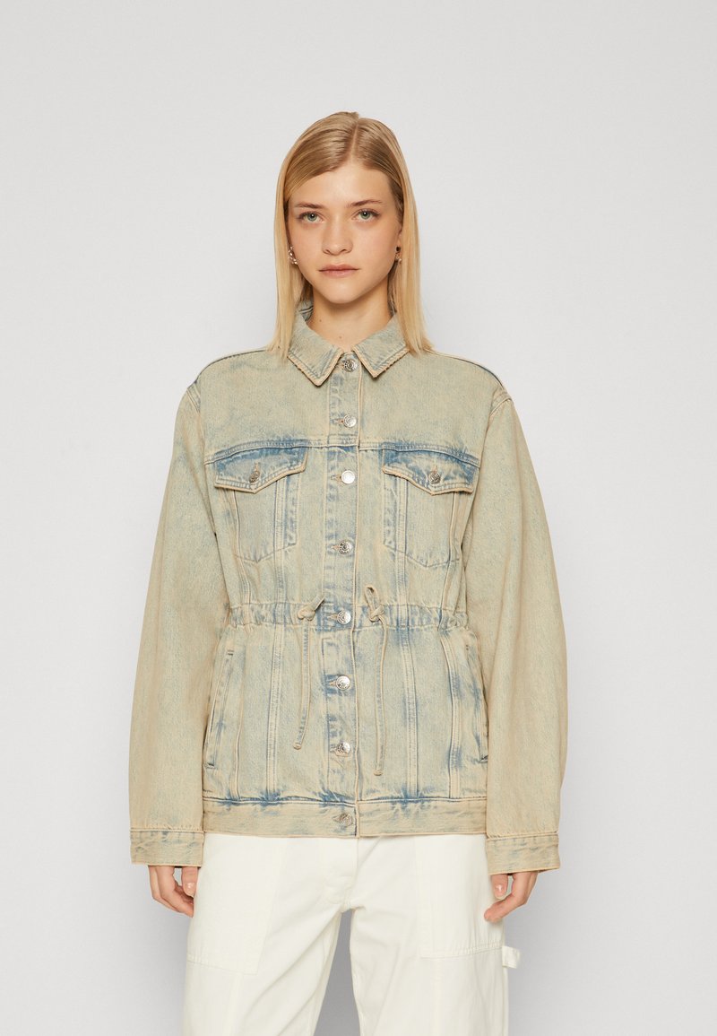 Samsøe Samsøe SAMAGGY JACKET - Jakna iz džinsa - light-blue denim/light yellow