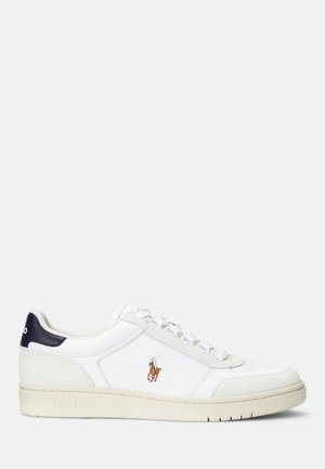 Polo Ralph Lauren COURT SPORT LEATHER-SUEDE SNEAKER UNISEX - Sneakers - white/navy