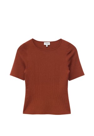 & OTHER STORIES, & OTHER STORIES SLIM KNITTED T-SHIRT - T-shirt basique - brown