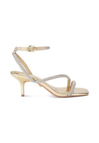 Sandale TEXTO dorée cuir froissé - Sandales Femme