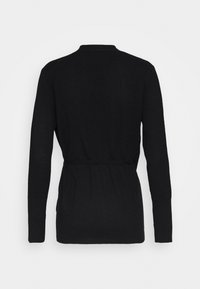 pure cashmere WRAP CARDIGAN - Casaco de malha - black