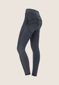 Freddy ICE - Leggingsit - black denim + blue overdyed