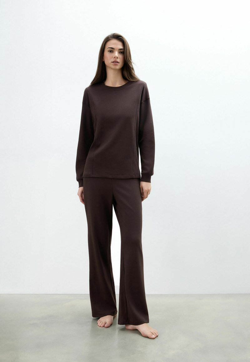Eso Defiler Set Intimissimi ICONIC MOMENT SET - Pyjama - brown/marron foncé - ZALANDO.FR