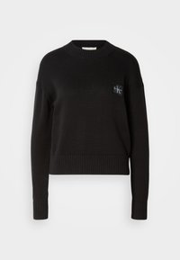 BADGE SWEATER - Πουλόβερ - black