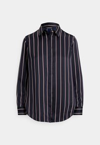 CLASSIC FIT STRIPED CHARMEUSE SHIRT - Chemisier - navy/cream/garnet