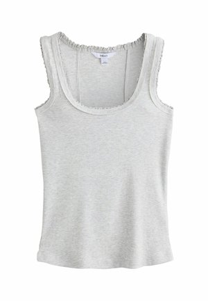 Next, REGULAR FIT - PREMIUM RIBBED SCOOP TANK VEST SLEEVELESS TOP  . - Top - grey