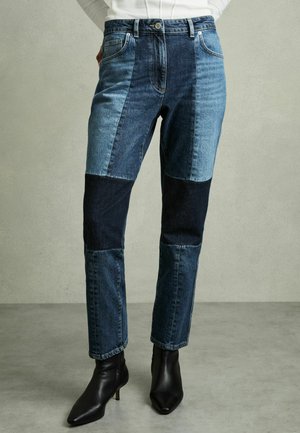 Reiss, PETITE FIT - BIRCH STRAIGHT LEG PATCHWORK JEANS . - Džínsy s rovným strihom - mid blue