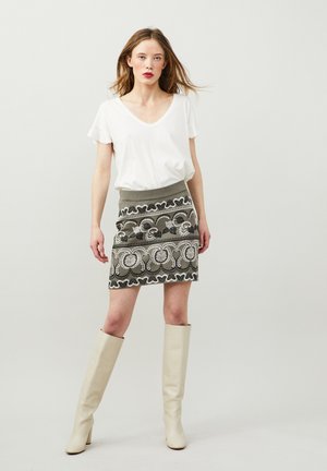 Pencil skirt - olive cargo