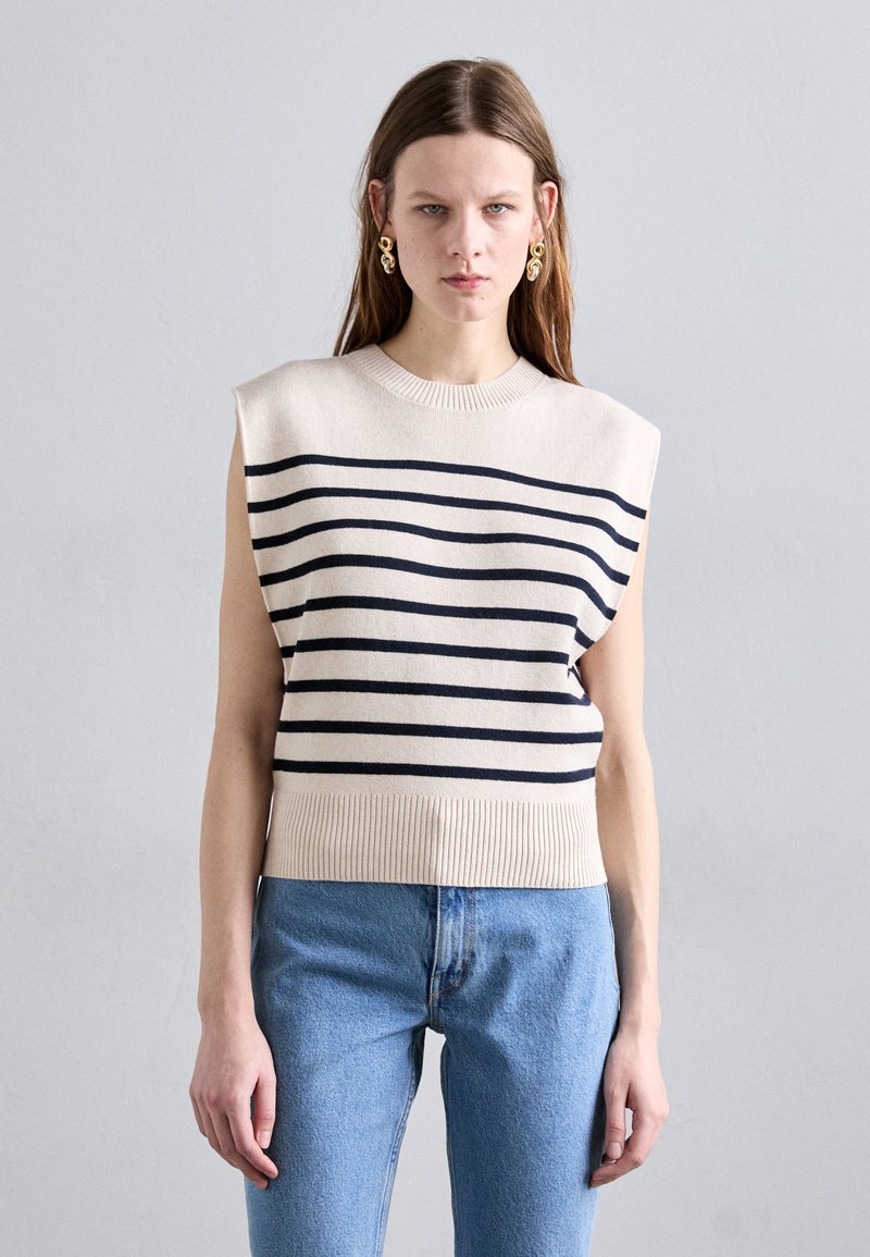 Vanessa Bruno CASSANDRA - Pullover - ecru/marine