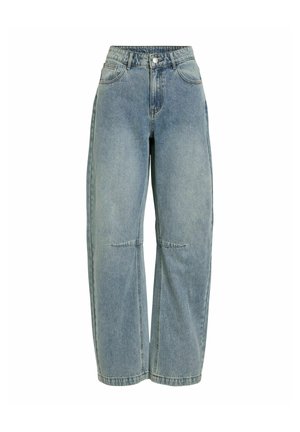 Rouge Edit, WIDE FIT JEANS MID-WAIST - Široké nohavice - light blue denim