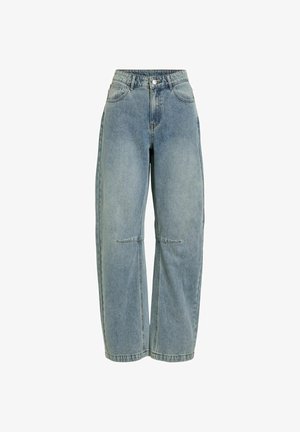 Rouge Edit, WIDE FIT JEANS MID-WAIST - Široké nohavice - light blue denim