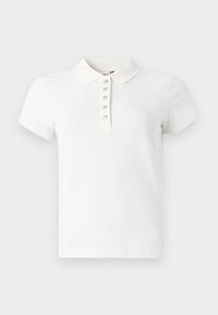 GOLD BUTTON SLIM POLO - Poloskjorter - ivory silk