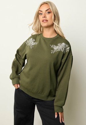 EMBROIDERED   - Felpa - khaki