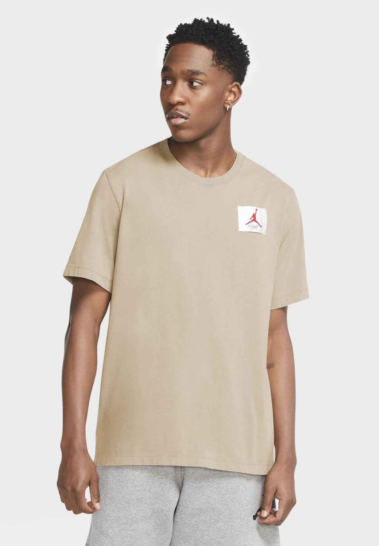 Print T-shirt - oatmeal/sand - Zalando 
