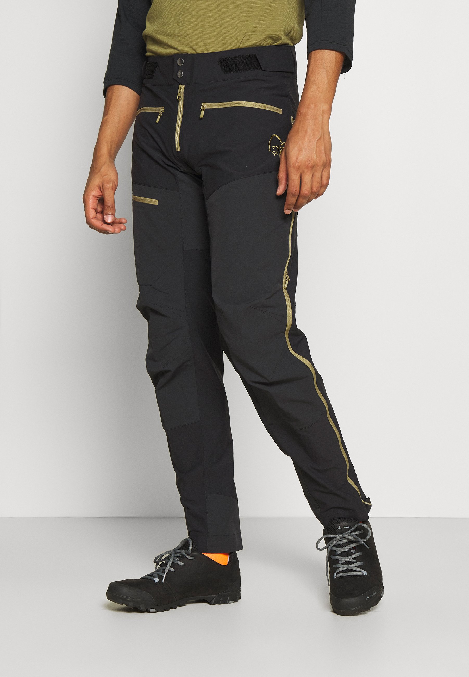Norrona Fjora Flex1 Pants Outdoor Trousers Caviar Olive Drab Black Zalando De