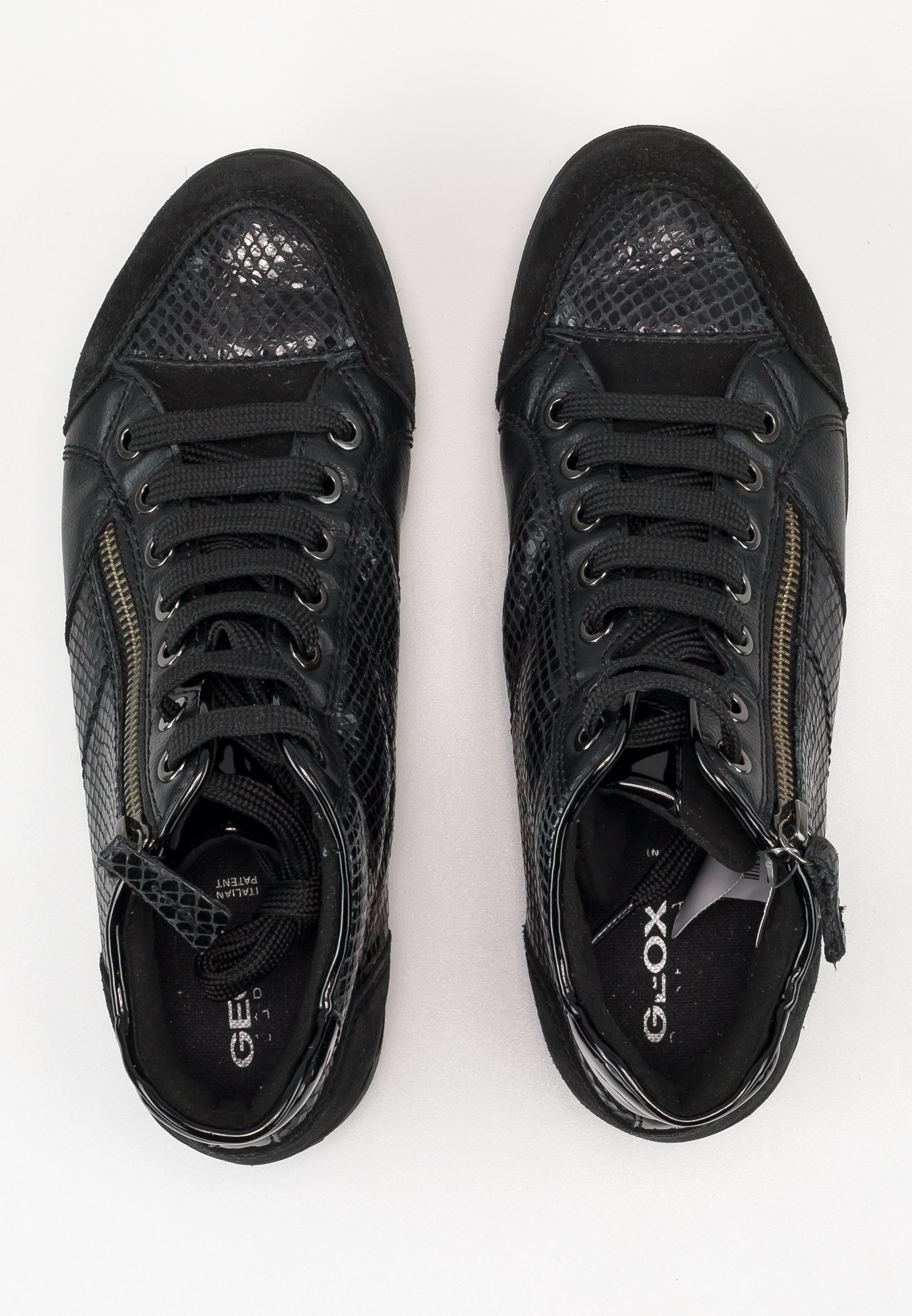 Geox Enkellaarsjes met sleehak - black/zwart - (Pre-owned) - Zalando.nl