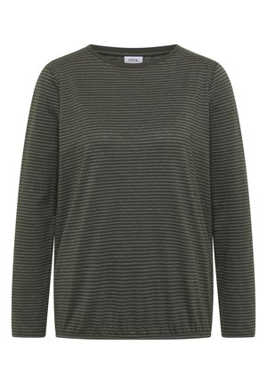 Cecil, LANGARM SHIRT MIT BOAT NECK UND STREIFEN - Long sleeved top - raw khaki