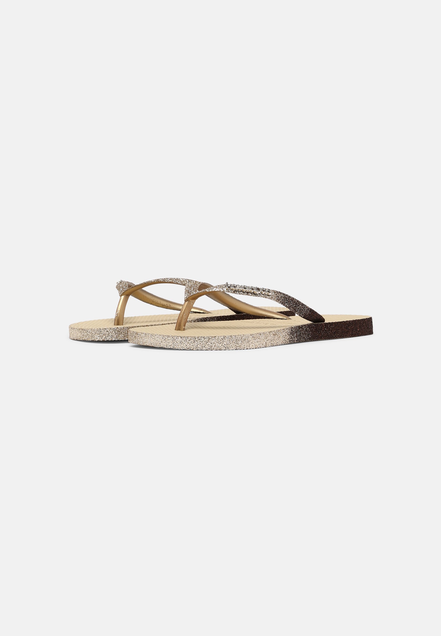 Havaianas SLIM SPARKLE II - Chanclas de dedo - sand grey/dorado - Zalando.es