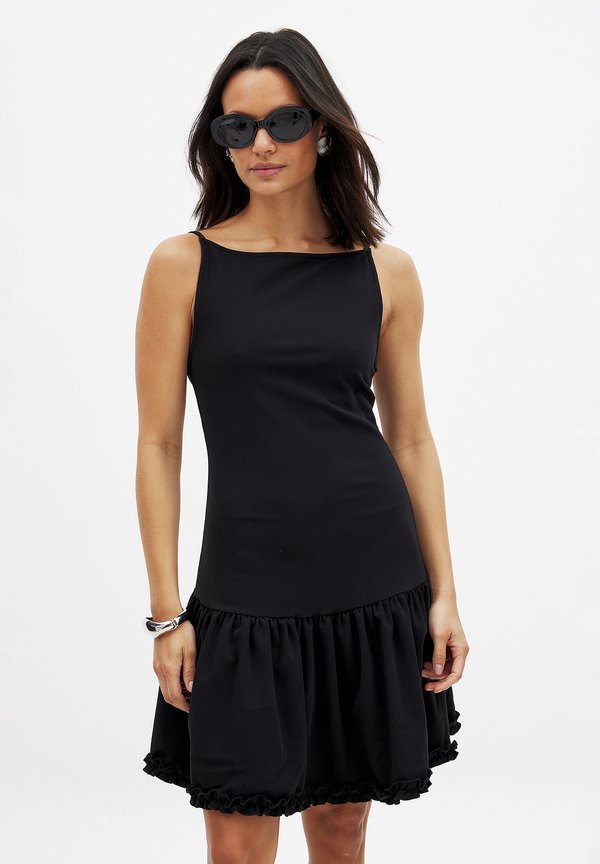 OPEN BACK MINI FRILL - Freizeitkleid