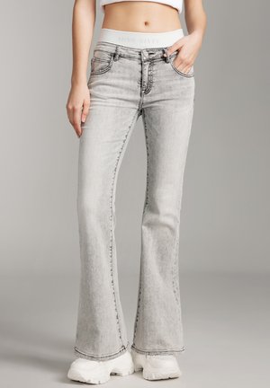 Flared Jeans - light grey