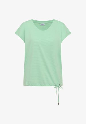 Cecil, DROP-SHOULDER SHIRT WITH CUT-OUT-DETAIL, jasnozielony