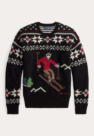 WOOL SKIER-GRAPHIC SWEATER - Camisola - black