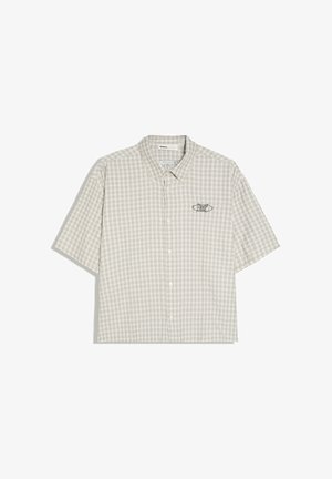 Bershka, SHORT SLEEVE BOXY FIT - PRINT SHIRT - Overhemd - grey