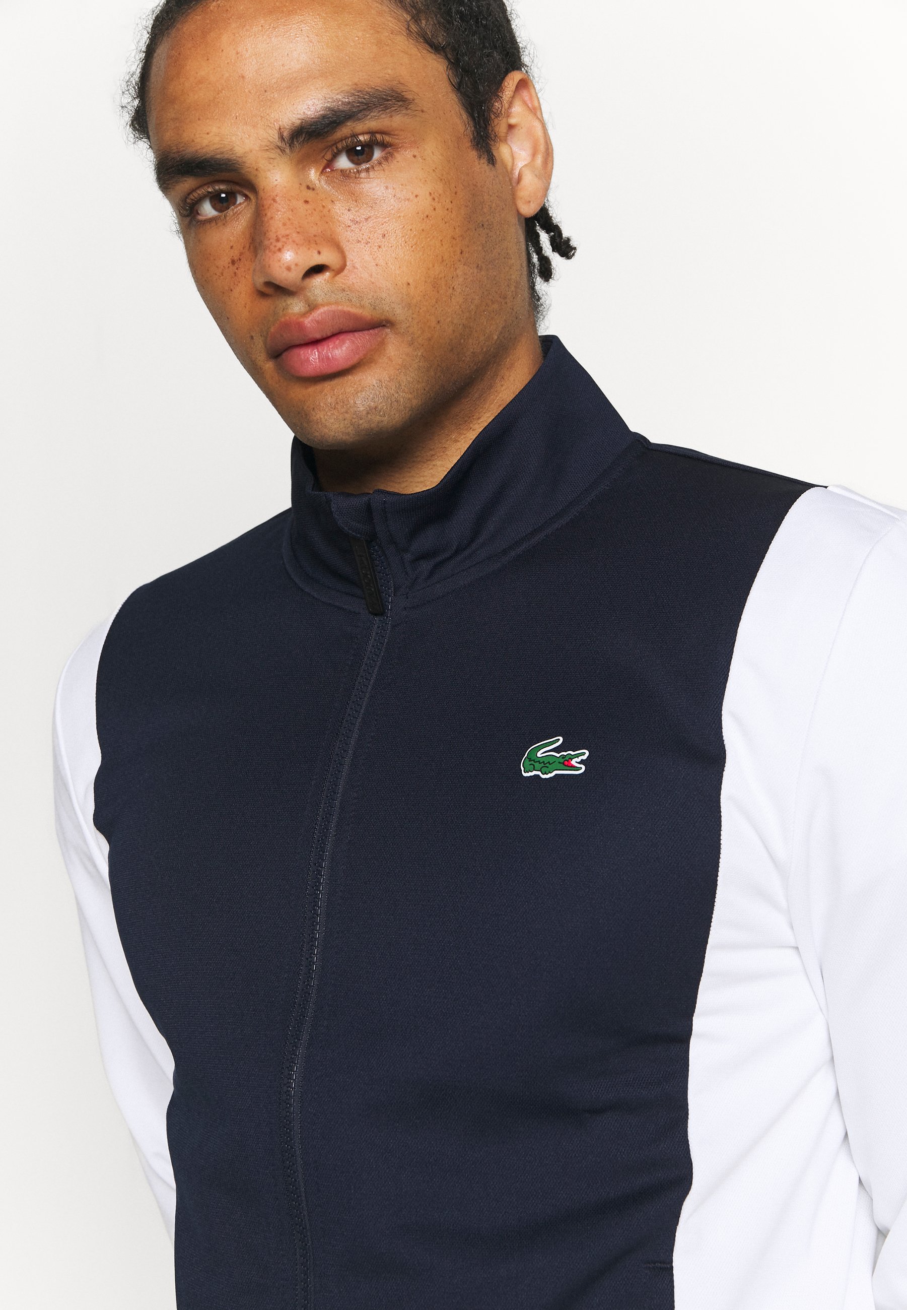 lacoste funnel neck jacket