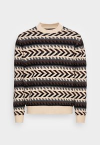 Jack & Jones PREMIUM JPRBLUPERCY CREW NECK - Strickpullover - hot fudge