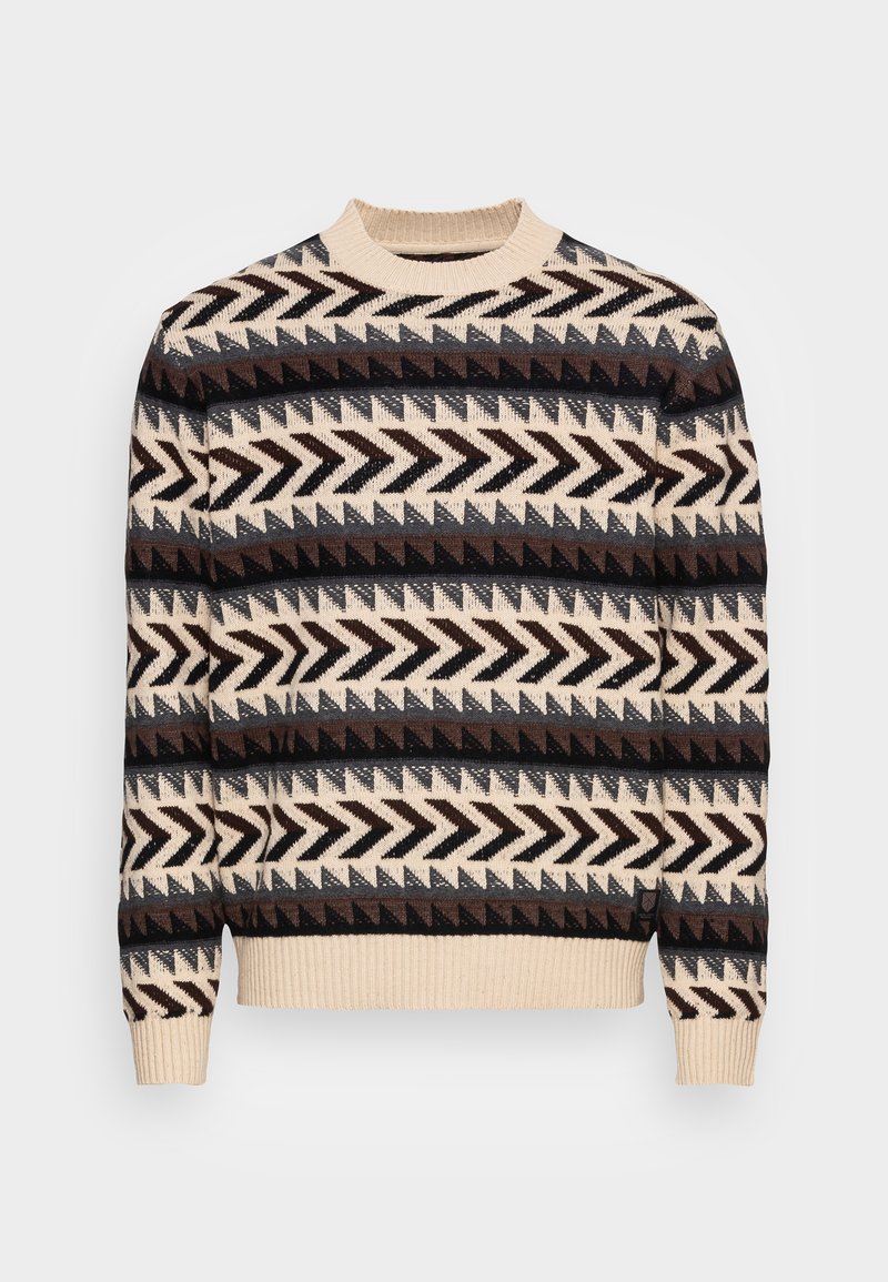 Jack & Jones PREMIUM JPRBLUPERCY CREW NECK - Strickpullover - hot fudge