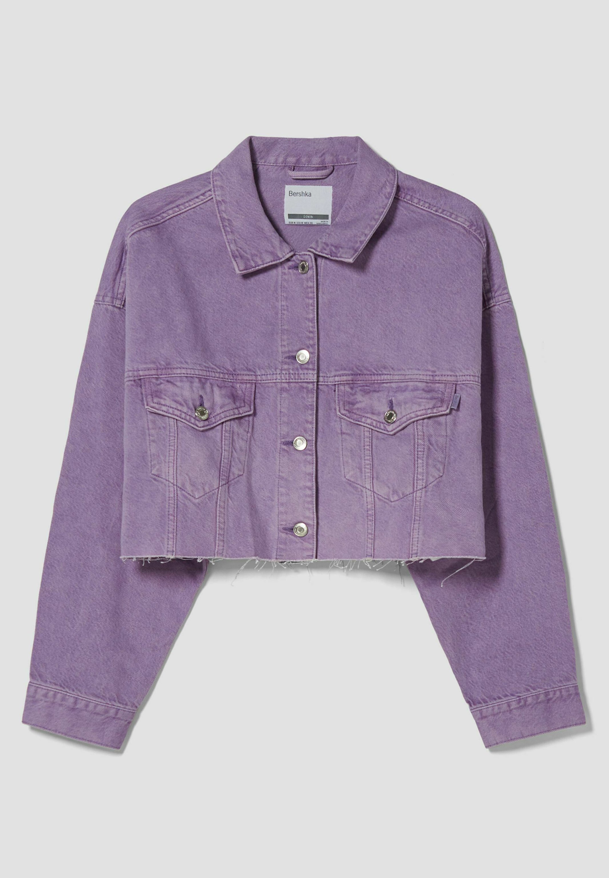 Bershka Denim jacket - purple - Zalando.ie