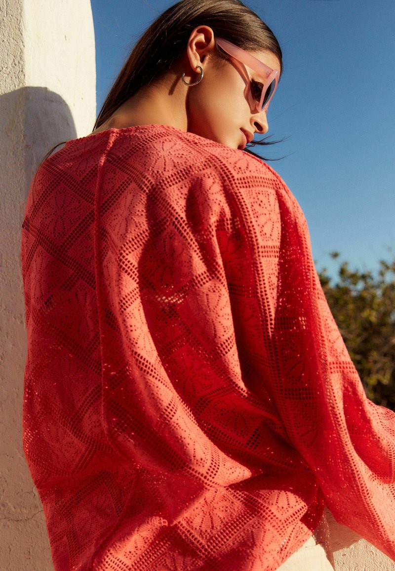 Next CROCHET  REGULAR FIT - Kardigán - coral pink