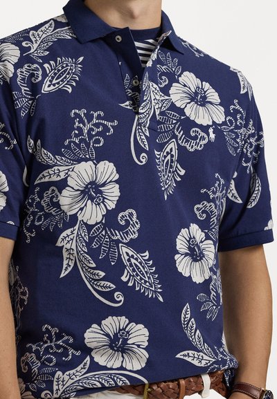 Polo Ralph Lauren Big & Tall HIBISCUS PRINT POLO SHIRT - Polokošeľa - dark blue