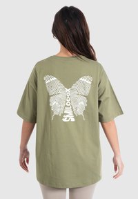 Smilodox PAYTON OVERSIZE - T-shirts print - khaki
